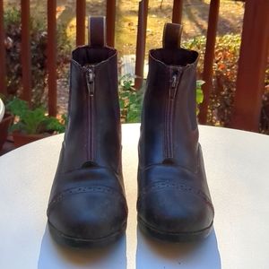 EQUISTAR Girl's All-Weather Leather Zip Paddock Boots